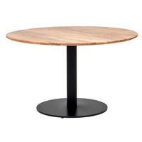 JEDÁLENSKÝ STÔL, akácia, čierna, farba akácie, 110/76/110 cm - čierna/farba akácie, Modern, kov/drevo (110/76/110cm) - Livetastic