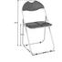 KLAPPSTUHL Lederlook Alufarben, Schwarz - Alufarben/Schwarz, Design, Textil/Metall (44/80/47cm)
