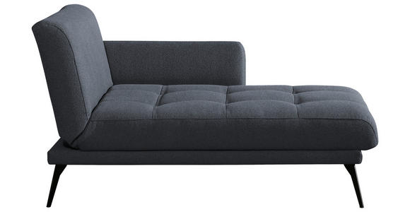 RÉCAMIERE Amira in Dunkelgrau  - Dunkelgrau/Schwarz, KONVENTIONELL, Textil/Metall (200/85/106cm) - Novel