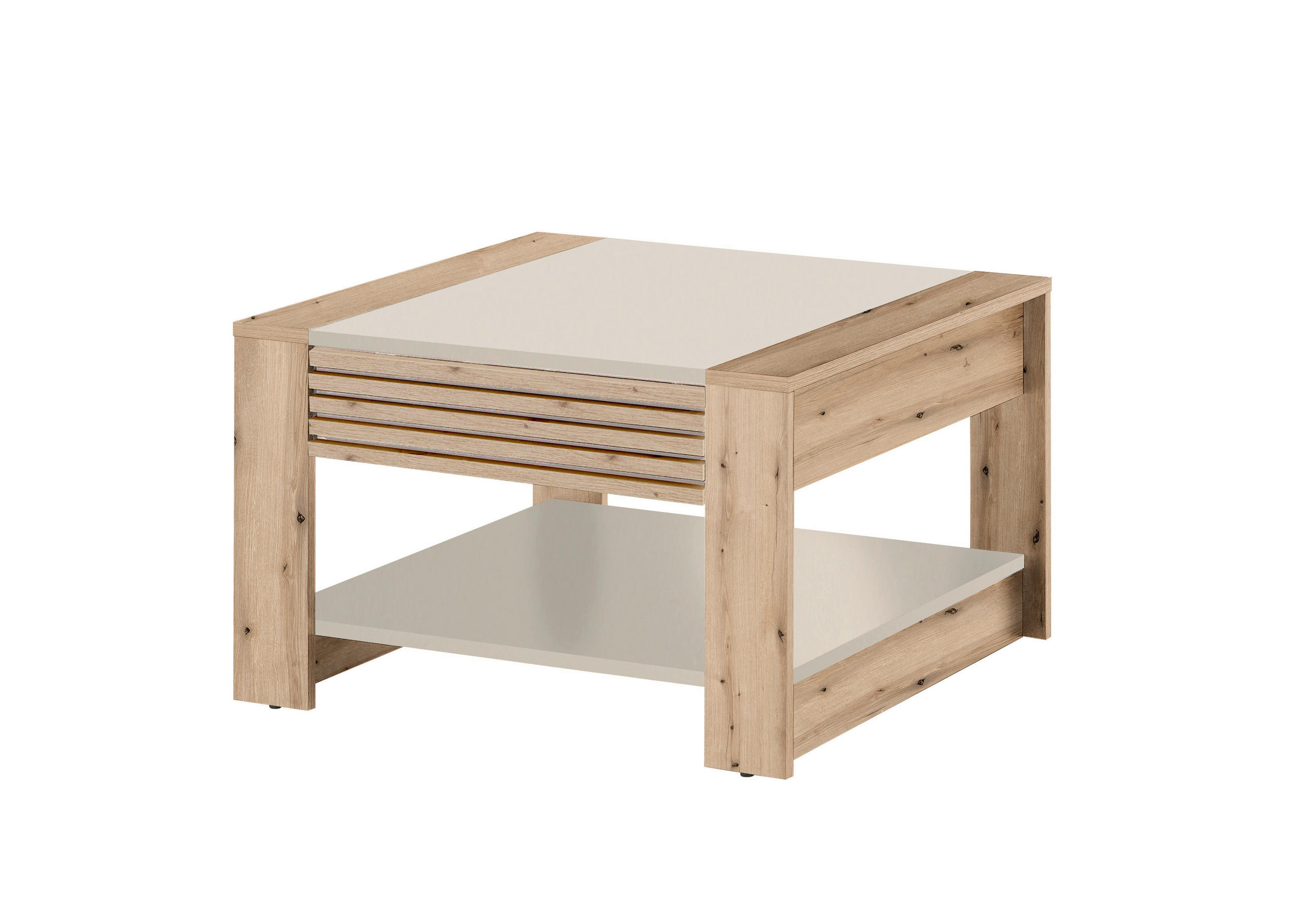 COUCHTISCH quadratisch Eichefarben, Kaschmir  - Kaschmir/Eichefarben, Design, Holzwerkstoff (70/42/70cm) - MID.YOU