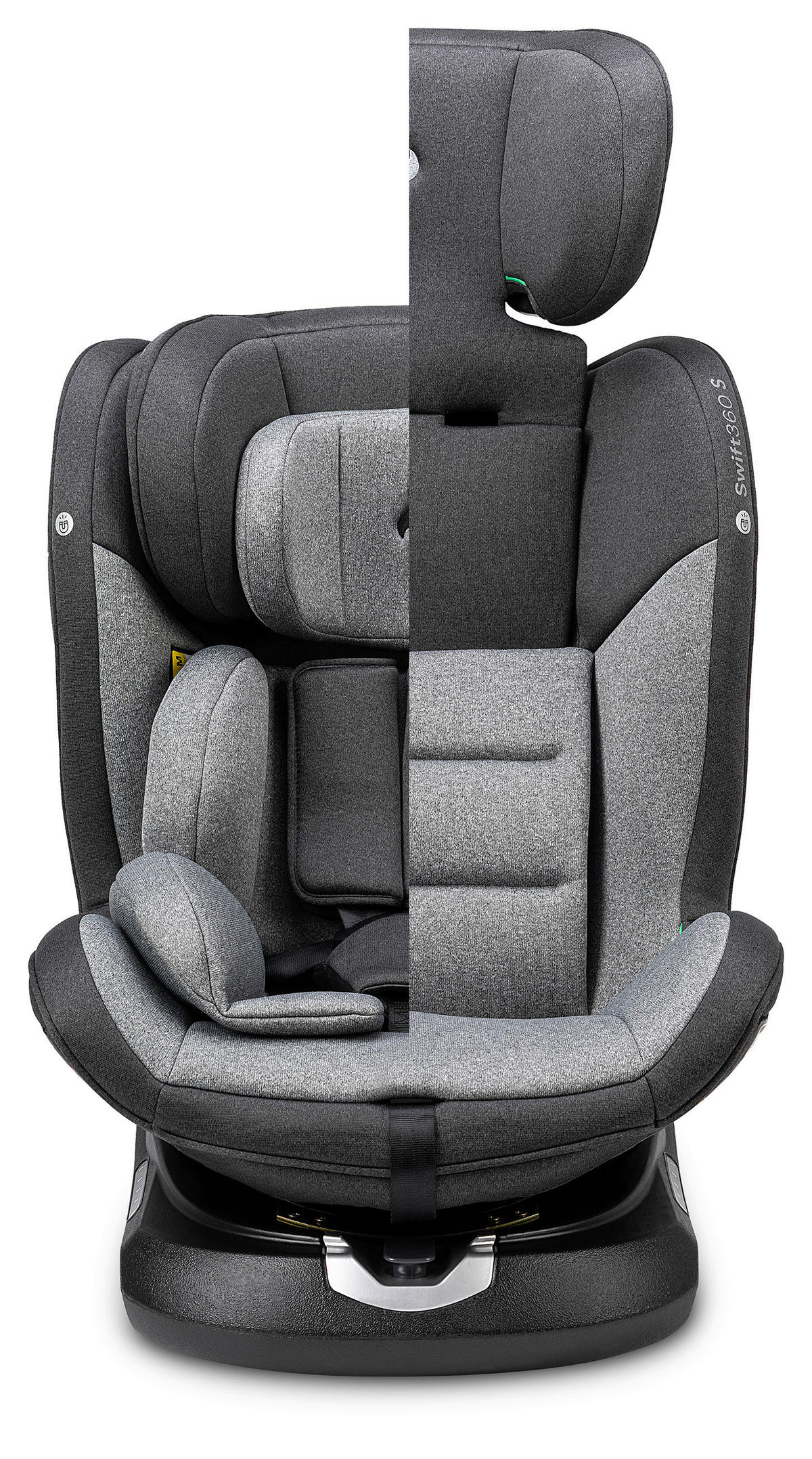 REBOARDER-KINDERSITZ SWIFT360S ECE R 129 i-SIZE  - Dunkelgrau/Hellgrau, Basics, Kunststoff/Textil (44/60/50cm) - Osann