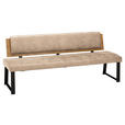 SITZBANK 200/85/60 cm  in Beige  - Beige/Schwarz, MODERN, Holz/Textil (200/85/60cm) - Venda