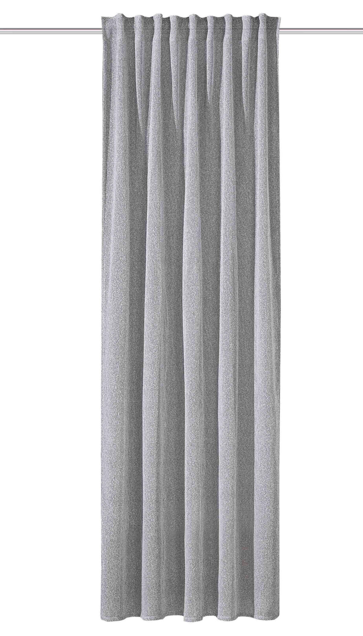 FERTIGVORHANG    135/300 cm  - Grau Hochglanz, Basics, Textil (135/300cm)