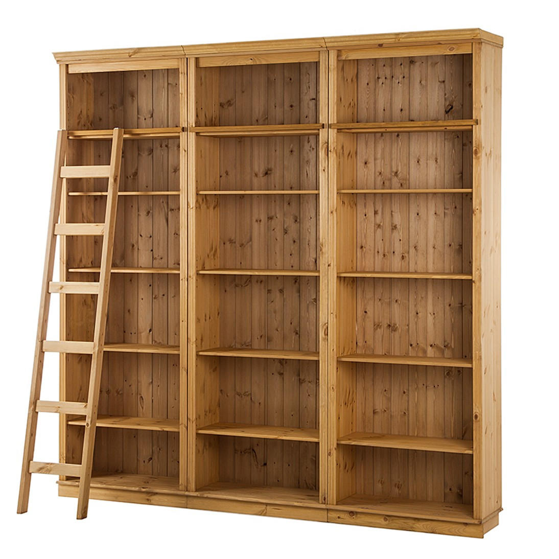 BÜCHERWAND Kiefer massiv Kieferfarben  - Kieferfarben, Design, Holz (223/222/34cm) - Livetastic