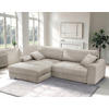 ECKSOFA in Struktur Beige  - Chromfarben/Beige, Design, Textil/Metall (177/269cm) - Livetastic