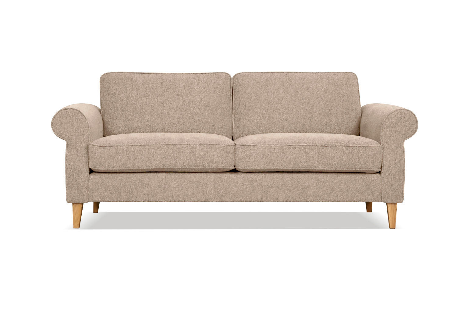 2-SITZER-SOFA NAOMI Hellbraun  - Hellbraun, Design, Textil (194/82/91cm) - Livetastic