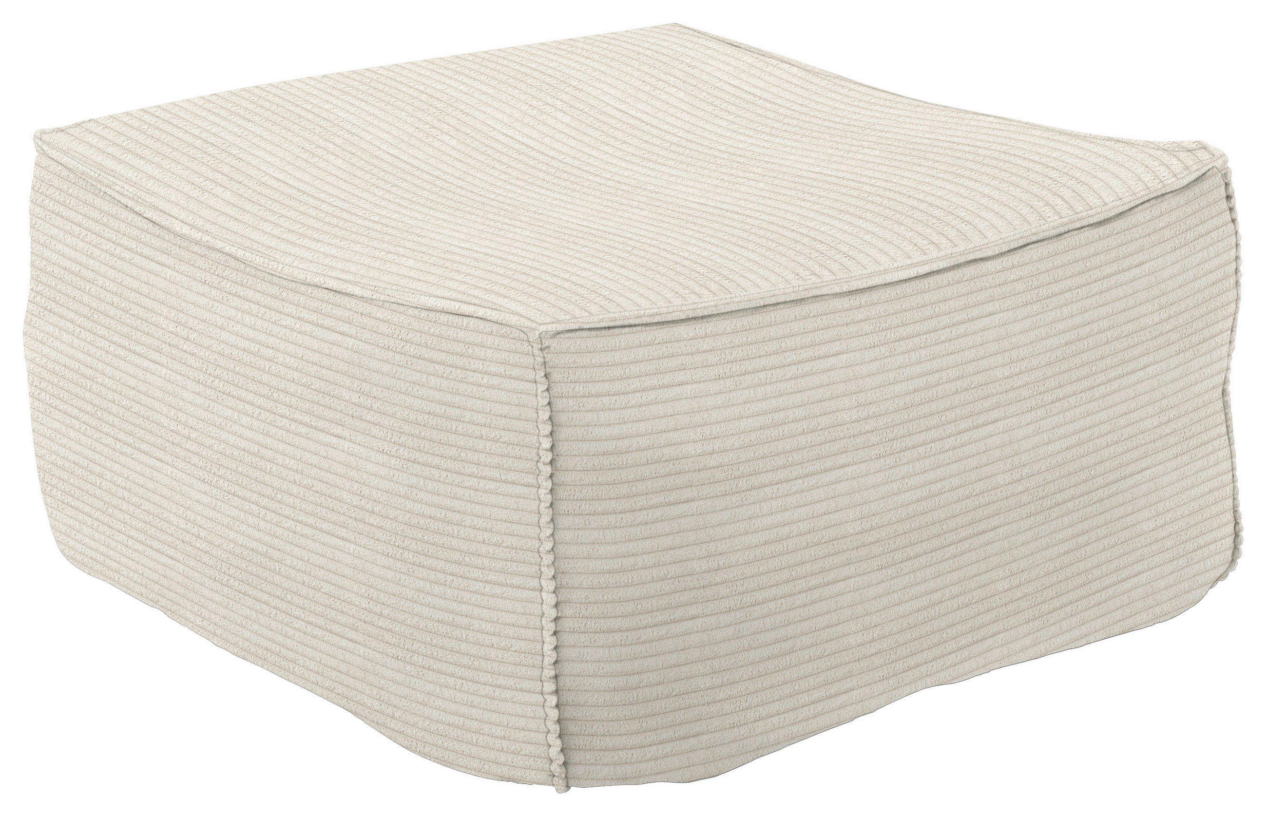 HOCKER in Textil Naturfarben, Beige  - Beige/Naturfarben, Design, Textil (86/38/86cm) - Lomoco