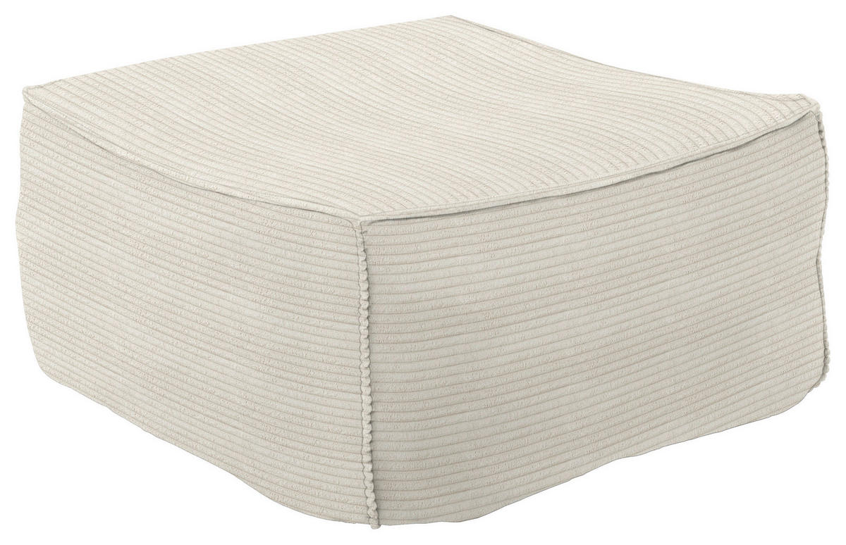 HOCKER in Textil Naturfarben, Beige  - Beige/Naturfarben, Design, Textil (86/38/86cm) - Lomoco