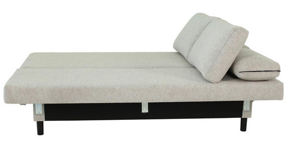 SCHLAFSOFA Lia in Webstoff Taupe  - Taupe/Schwarz, Design, Textil/Metall (197/84/92,5cm) - Hom`in