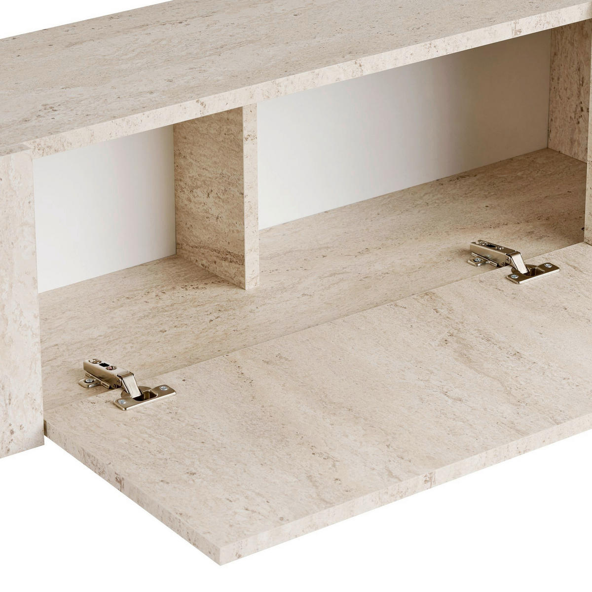 TV-ELEMENT Holzwerkstoff Goldfarben, Elfenbein  - Elfenbein/Goldfarben, MODERN, Holzwerkstoff (180/45/30cm) - MID.YOU