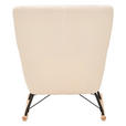 SCHAUKELSTUHL in Teddystoff Creme  - Creme/Naturfarben, LIFESTYLE, Holz/Textil (71/94/91cm) - Novel