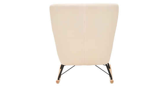 SCHAUKELSTUHL in Teddystoff Creme - Creme/Naturfarben, LIFESTYLE, Holz/Textil (71/94/91cm) - Novel