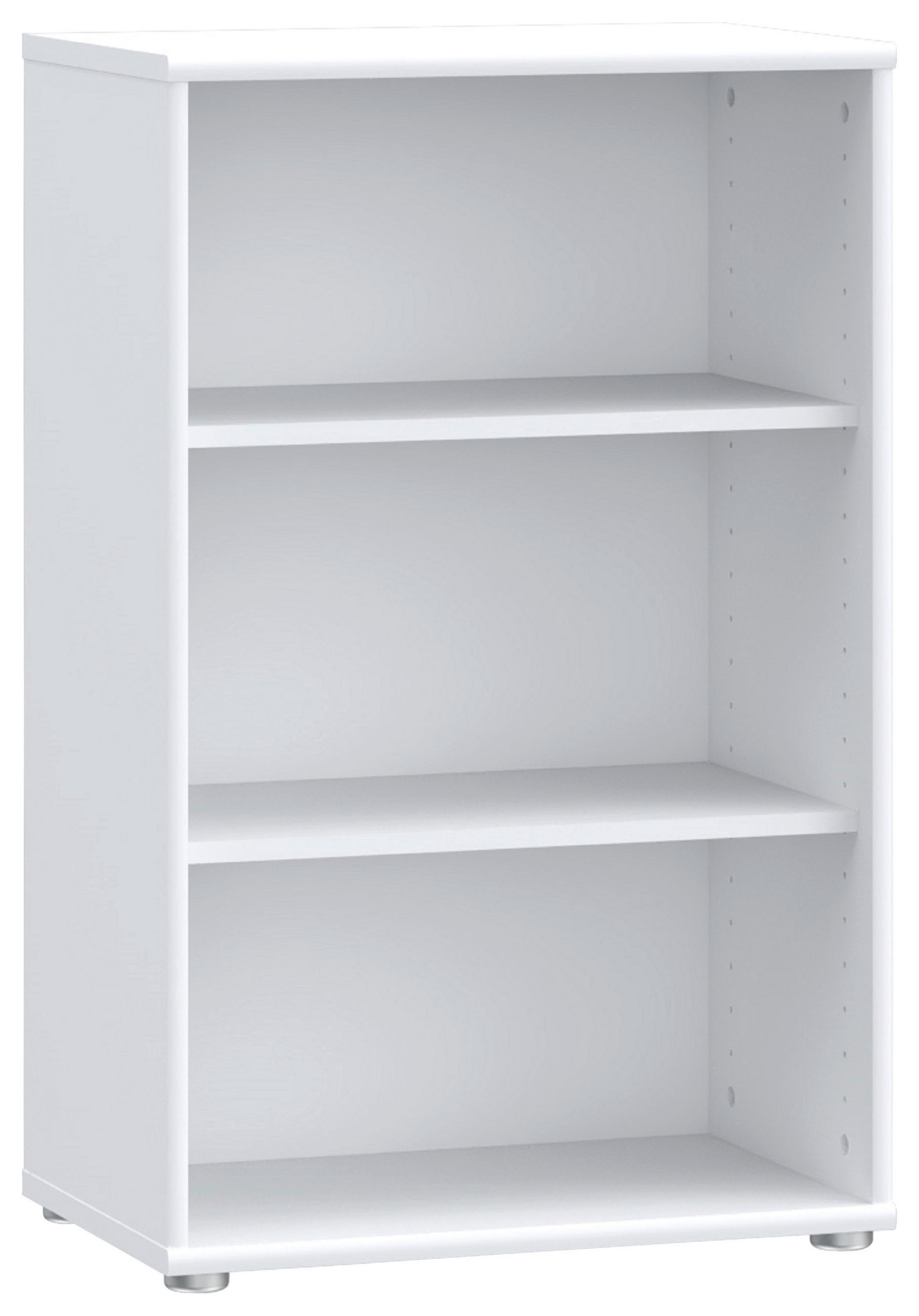 REGAL  54/85,5/34,8 cm Weiss  - Weiss/Alufarben, Design, Holzwerkstoff (54/85,5/34,8cm)