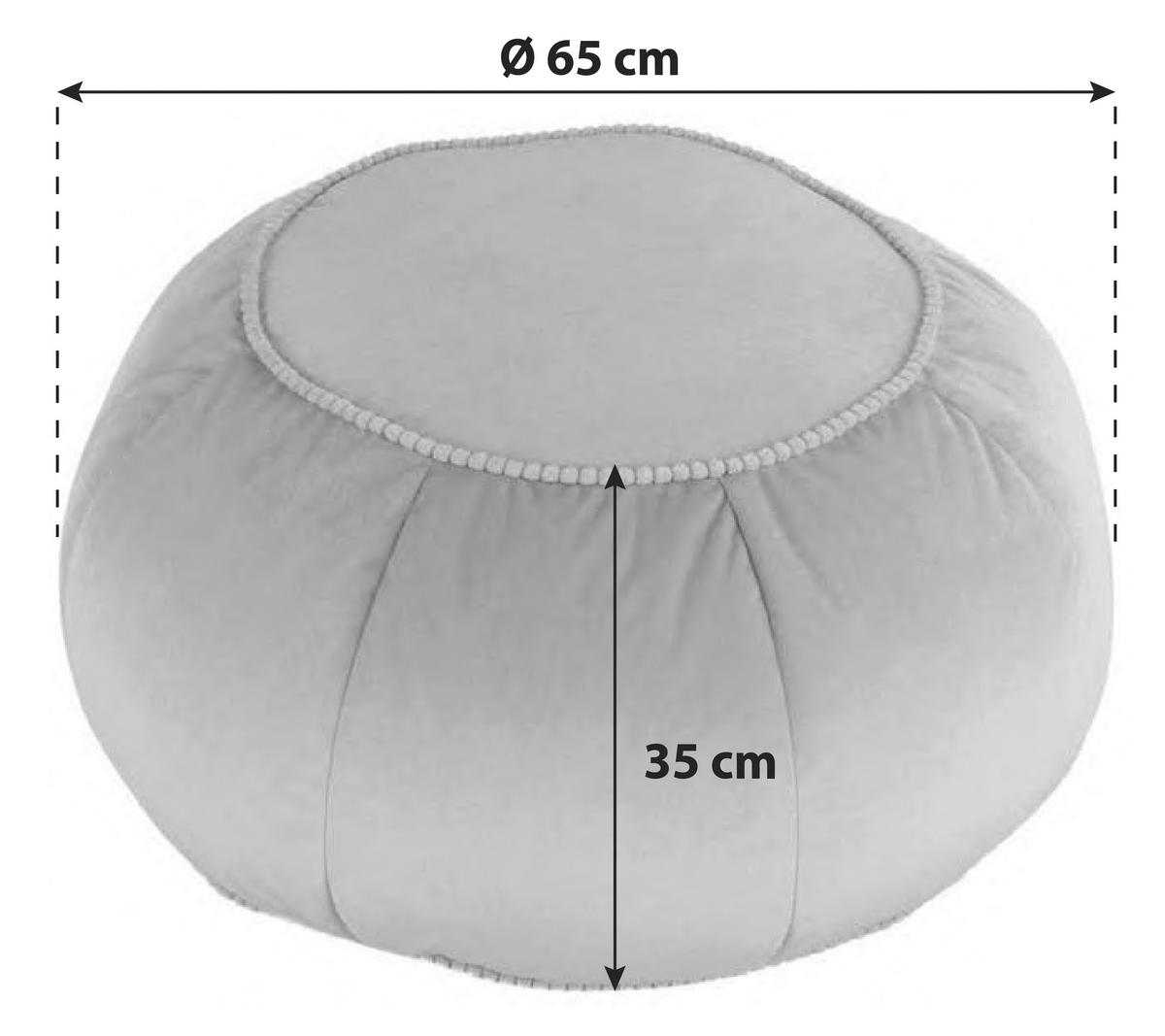 TABURETKA „PUFF“, 65/35/65 cm - zelená, Modern, textil (65/35/65cm) - Livetastic