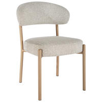 STUHL  Stoffauswahl Webstoff  Eichefarben, Beige  - Eichefarben/Beige, Design, Textil/Metall (56/82/58.5cm) - Milino
