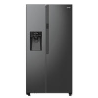 SIDE-BY-SIDE 91,5/178,6/69,8 cm NRR9185ESBXL  - Schwarz, Basics, Glas/Kunststoff (91,5/178,6/69,8cm) - Gorenje