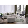 ECKSOFA in Chenille Greige  235/166 cm  - Greige/Schwarz, MODERN, Kunststoff/Textil (235/166cm) - Hom`in