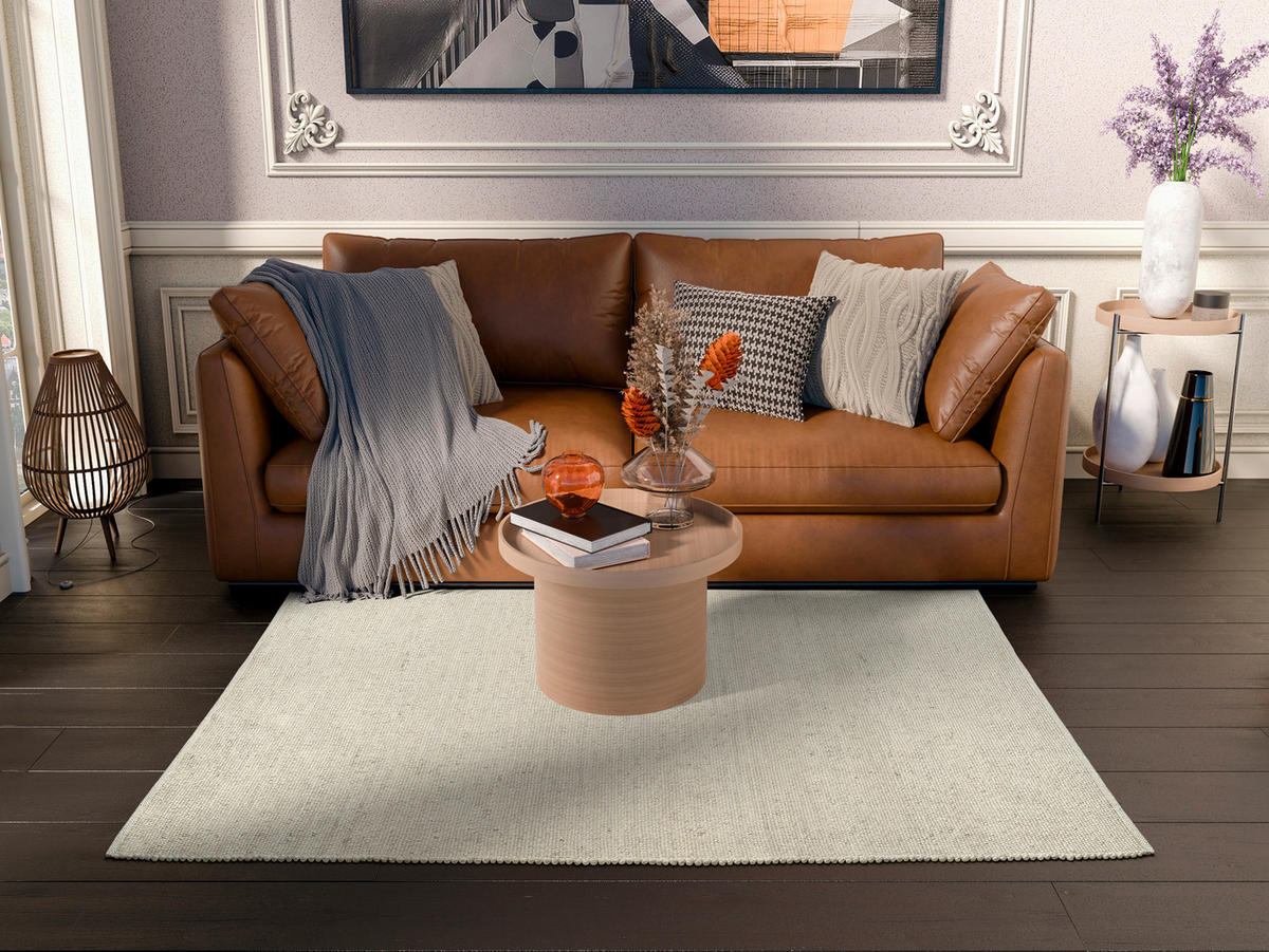 HANDWEBTEPPICH 170/240 cm Havre Naturfarben, Beige  - Beige/Naturfarben, Basics, Textil (170/240cm) - Linea Natura