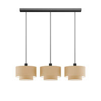 FÜGGŐLÁMPA 30/20/130 cm  - homokszínű, Basics, műanyag/textil (30/20/130cm)