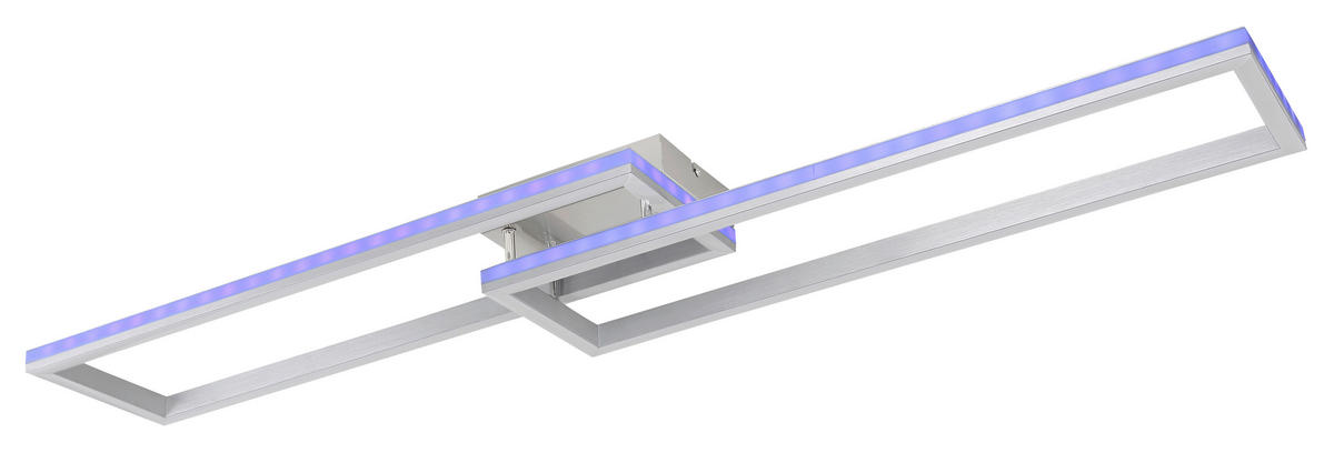 STROPNÍ LED SVÍTIDLO, 119,5/25,5/10 cm - barvy stříbra/opál, Design, kov/plast (119,5/25,5/10cm) - Globo