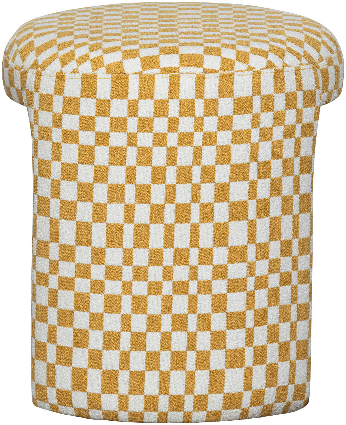 HOCKER Charlie Webstoff Gelb, Weiß  - Gelb/Weiß, Design, Textil (45/47/45cm) - Livetastic