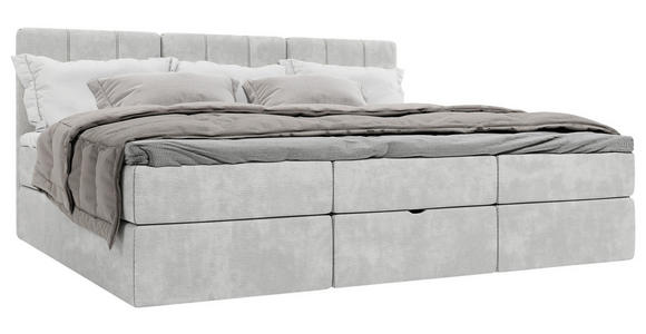 FAMILIENBETT - Hellgrau/Schwarz, Design, Holzwerkstoff/Kunststoff (210/200cm) - Esposa