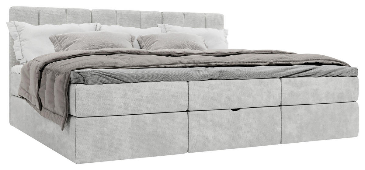 FAMILIENBETT - Hellgrau/Schwarz, Design, Holzwerkstoff/Kunststoff (270/200cm) - Esposa