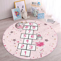 KINDERTEPPICH  Wohnzimmer 180/180 cm Multicolor rund  - Multicolor, Basics, Textil (180/180cm)