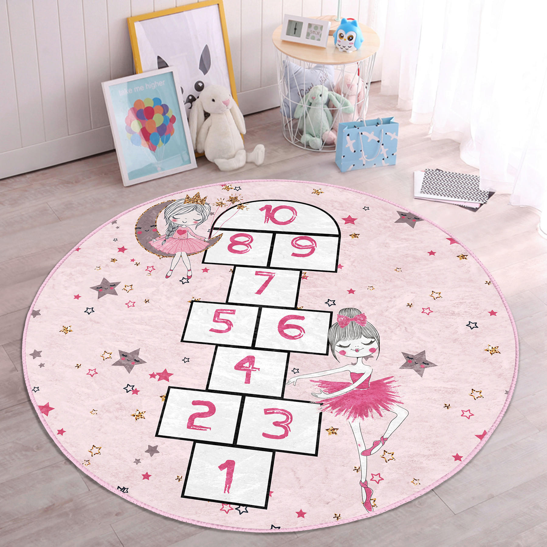 XXXLutz Kinderteppich Mehrfarbig 120x120 cm