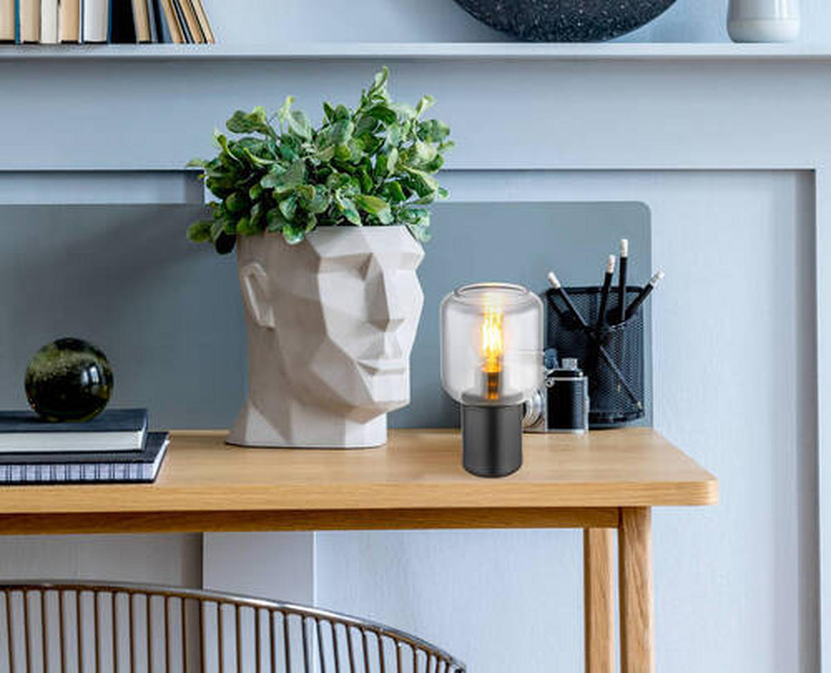 BORDSLAMPA 13/24 cm   - svart, Design, metall/glas (13/24cm) - Globo