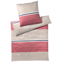 BETTWÄSCHE Fit Makosatin 200/200 cm  - Beige/Rot, Design, Textil (200/200cm) - Joop!