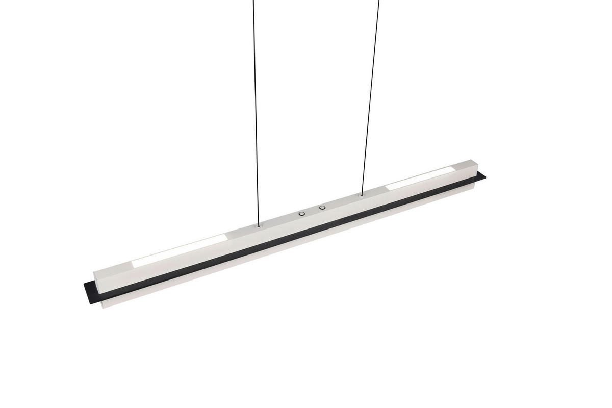 LED-HÄNGELEUCHTE Athina   - Schwarz/Grau, Design, Kunststoff/Metall (95/75-150cm) - Novel