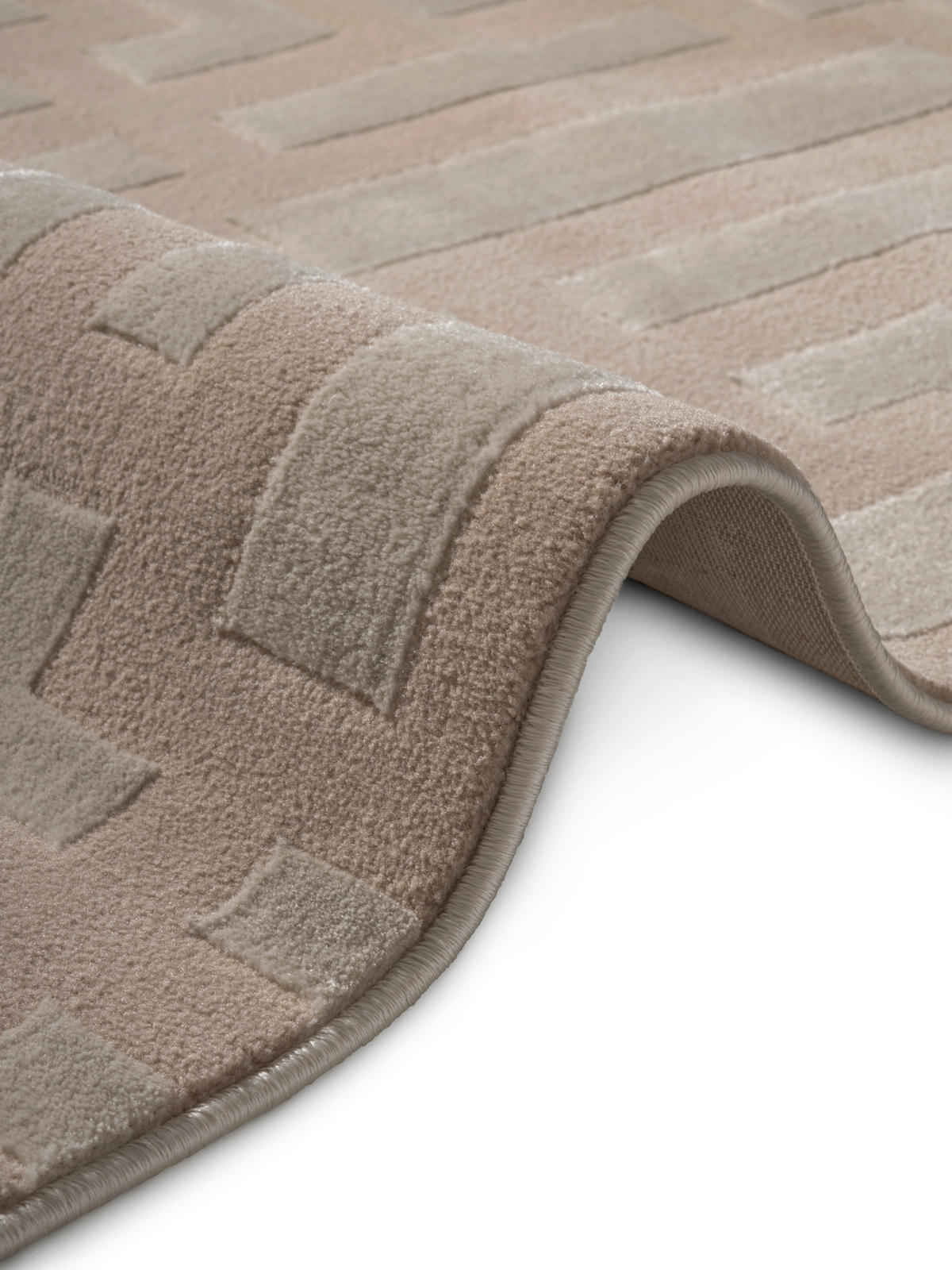 WEBTEPPICH 160/235 cm Perles Creme, Beige rechteckig  - Beige/Creme, Design, Kunststoff (160/235cm) - Elle Decoration