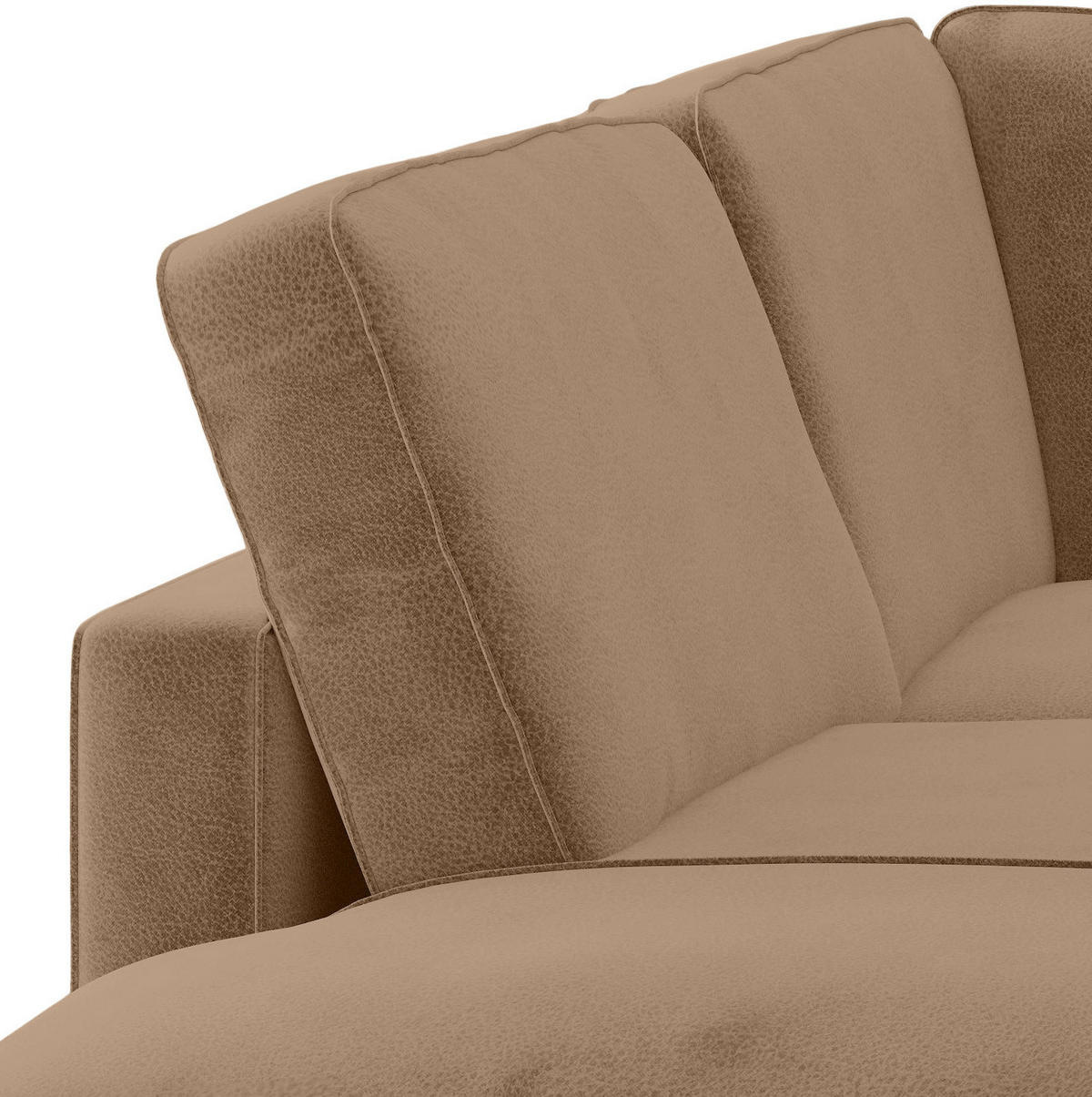 ECKSOFA in Flachgewebe Braun  - Dunkelgelb/Schwarz, Design, Textil/Metall (202/250cm) - Livetastic