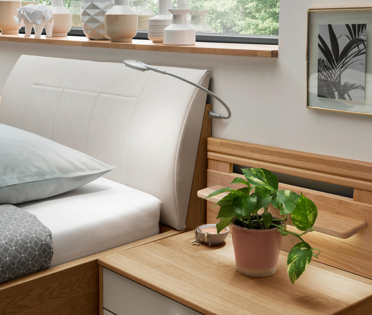 BETT 120/200 cm  in Eichefarben, Champagner   - Champagner/Eichefarben, Konventionell, Holz/Holzwerkstoff (120/200cm) - Venda
