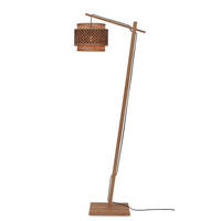 GOLVLAMPA GOOD&MOJO     - svart/naturfärgad, Trend, trä (150/31/55cm) - Good & Mojo