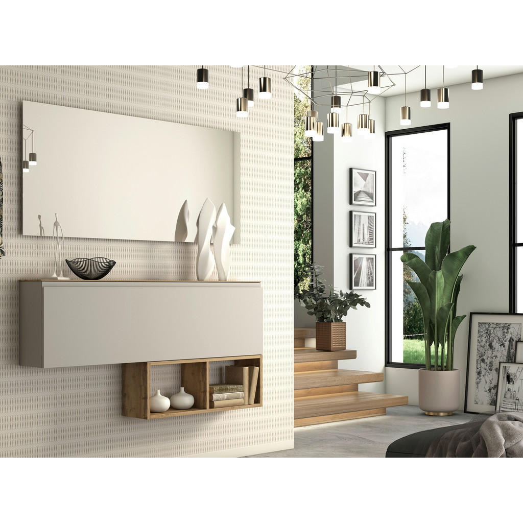 Thumbnail - Moderano Schuhschrank, Eiche, Sand, Holzwerkstoff, 136x41x22 cm, Typenauswahl, individuell planbar, Beimöbel erhältlich,...