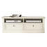 TV-ELEMENT Kirschbaum, Linde furniert, massiv Creme - Chromfarben/Creme, LIFESTYLE, Holz/Metall (131/48/45cm) - SELVA