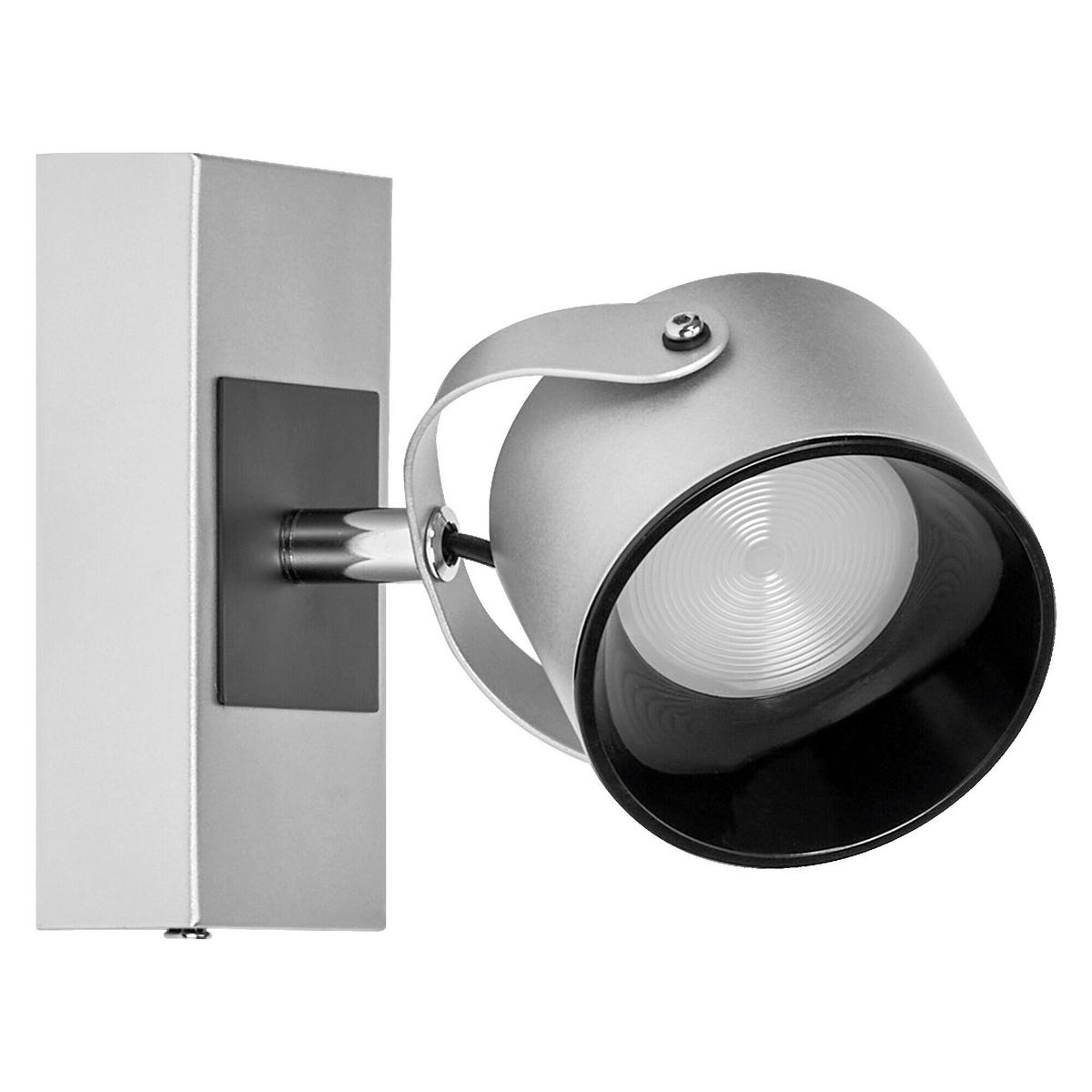 LED-STRAHLER 13/15,5/8 cm   - Silberfarben, Design, Kunststoff/Metall (13/15,5/8cm) - Osram