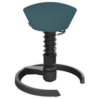 BÜROHOCKER 55/45,66/55 cm  - Blau/Schwarz, Basics, Textil/Metall (55/45,66/55cm) - Aeris