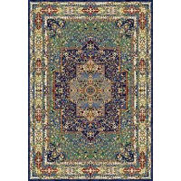 VINTAGE KOBEREC, 120/160 cm, modrá, zelená - modrá/zelená, Design, textil (120/160cm) - Dieter Knoll