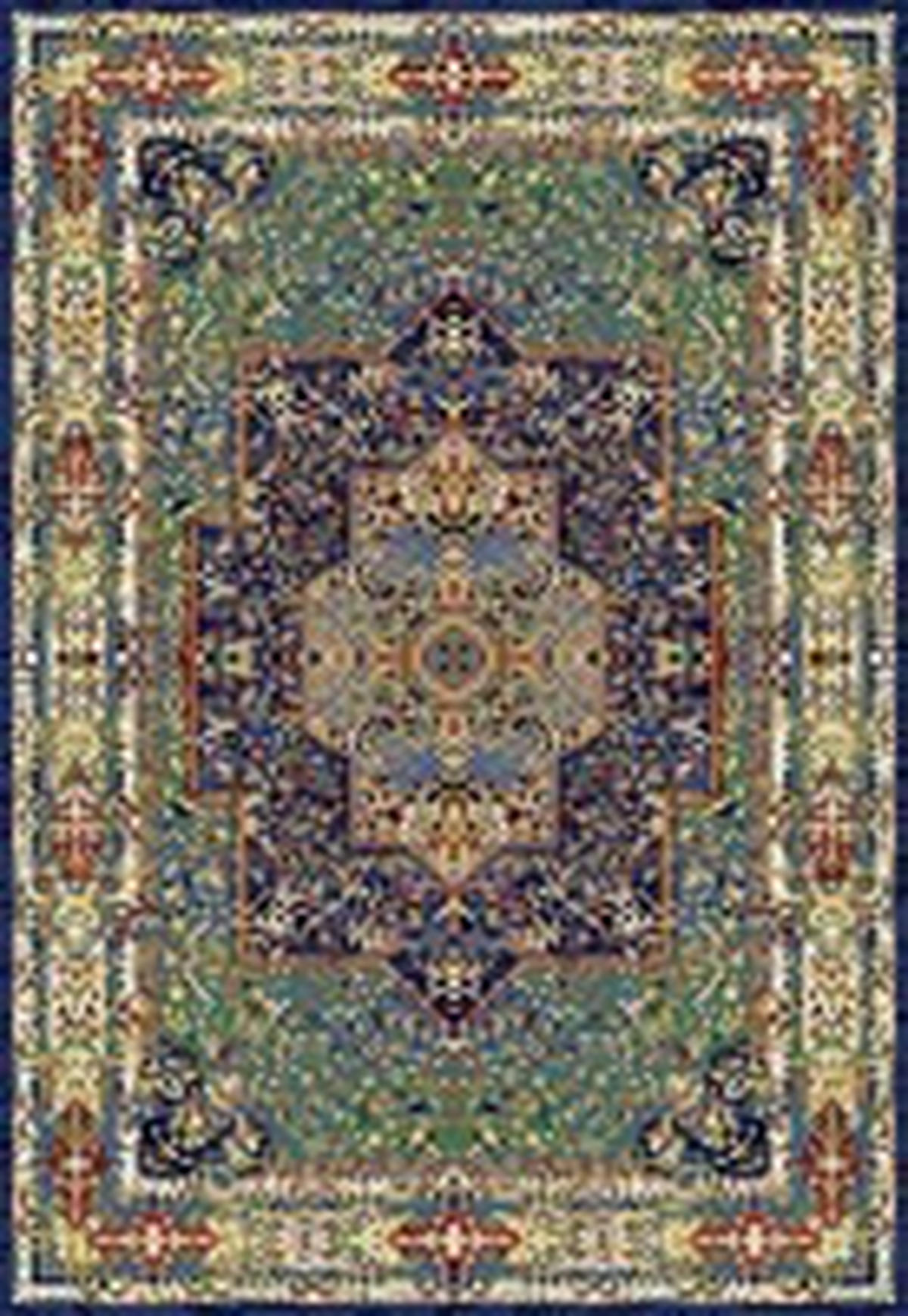 VINTAGE KOBEREC, 120/160 cm, modrá, zelená - modrá/zelená, Design, textil (120/160cm) - Dieter Knoll