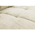SCHLAFSOFA  mit Liegefunktion, Schlafen auf Sitzhöhe, Rücken echt Chenille Creme  - Creme/Schwarz, KONVENTIONELL, Textil/Metall (203/94/96cm) - Carryhome