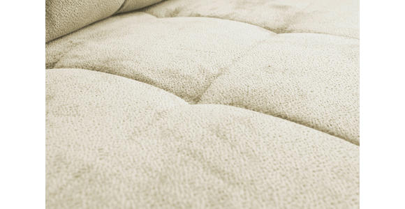 SCHLAFSOFA  mit Liegefunktion, Schlafen auf Sitzhöhe, Rücken echt Chenille Creme  - Creme/Schwarz, KONVENTIONELL, Textil/Metall (203/94/96cm) - Carryhome