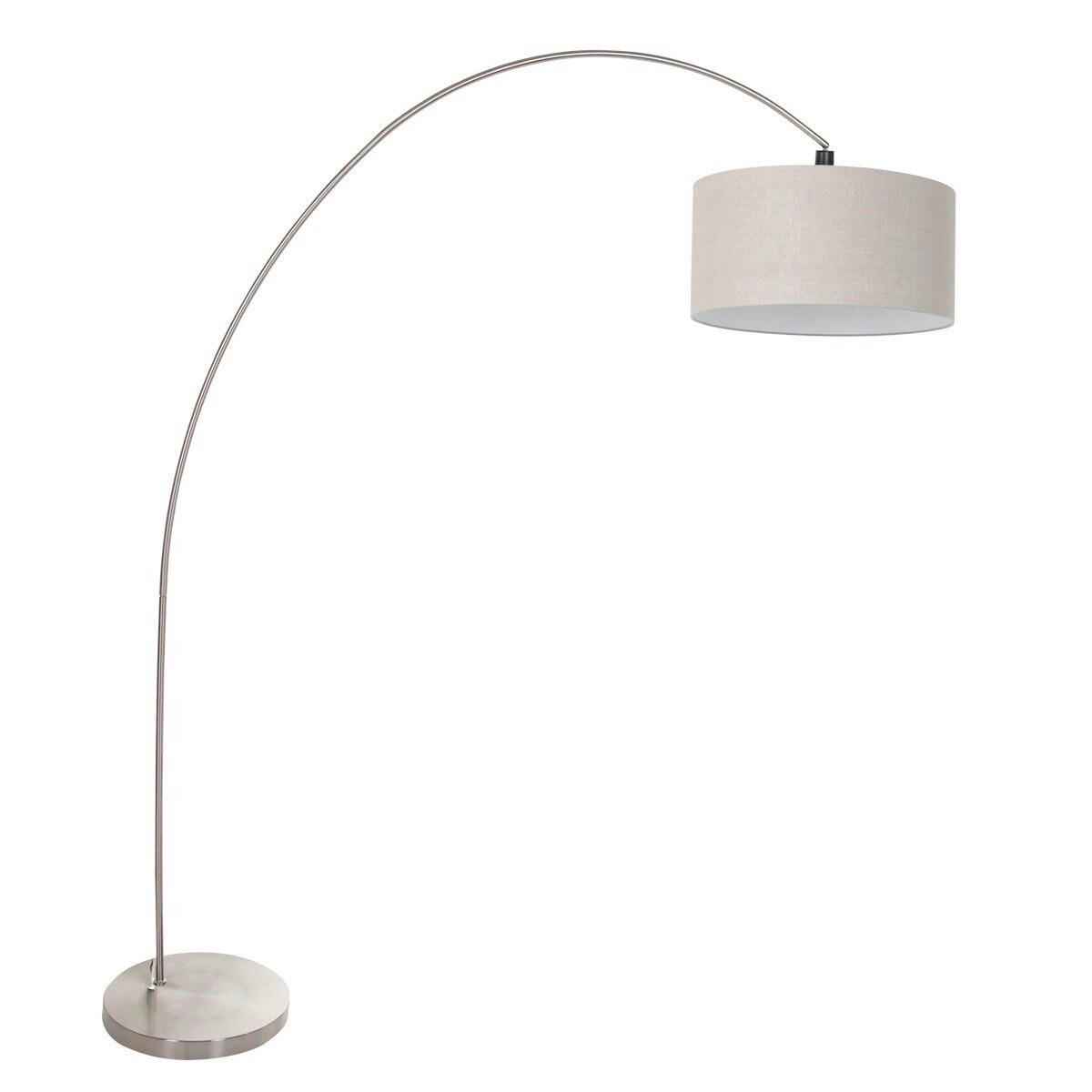 STEHLEUCHTE 40/185/172 cm  - Silberfarben/Grau, Trend, Glas/Metall (40/185/172cm)