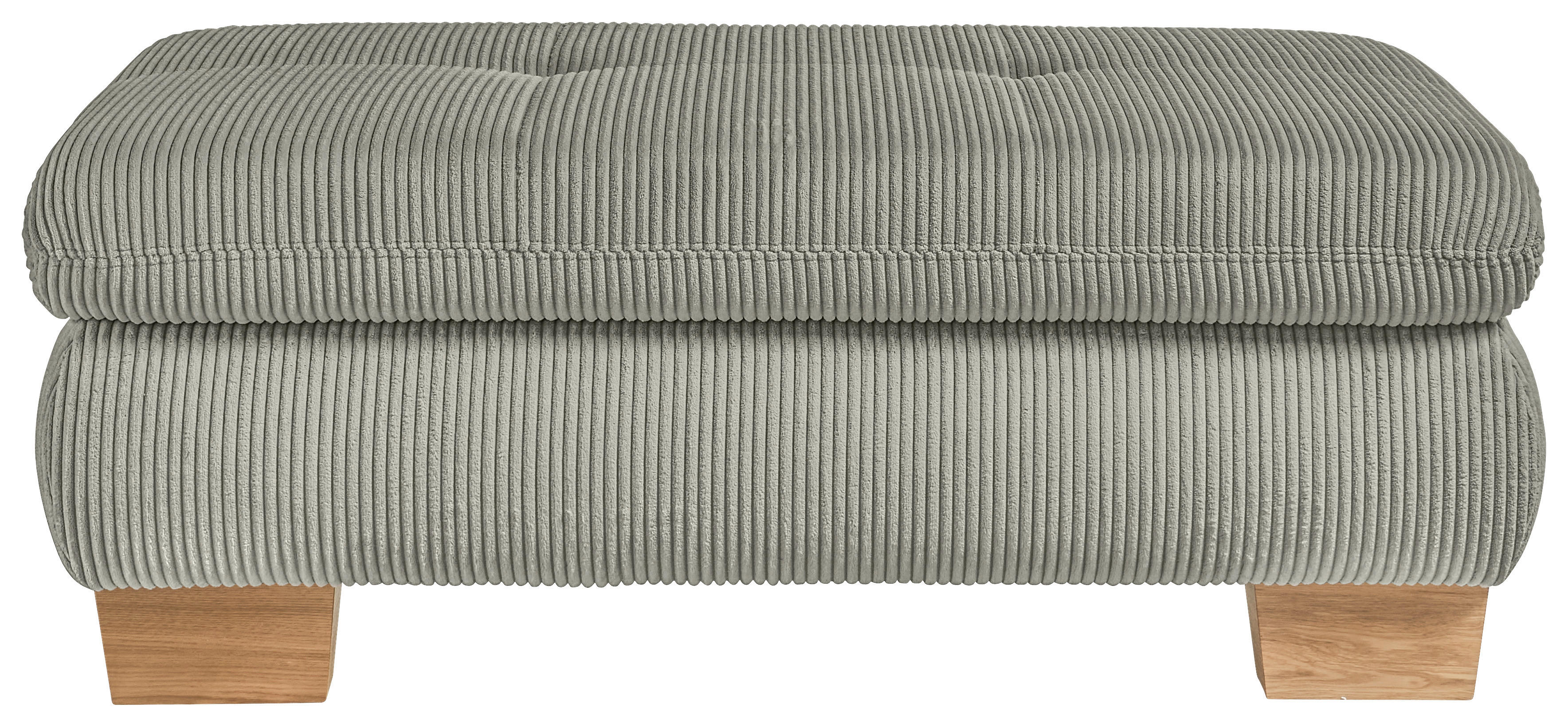 HOCKER Cord Olivgrün  - Eiche Bianco/Olivgrün, KONVENTIONELL, Holz/Textil (129/49/64cm) - SetOne by Musterring