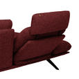 ECKSOFA  in Flachgewebe Rot  155/234 cm  - Rot/Schwarz, Design, Textil/Metall (155/234cm) - Dieter Knoll