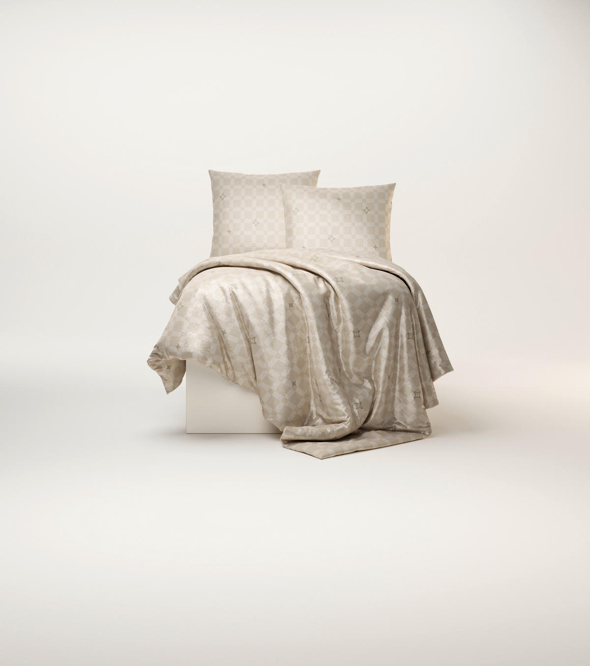 POSTELJNINA 140/200 cm saten krem barve  - krem barve, Design, tekstil (140/200cm) - Ambia Home