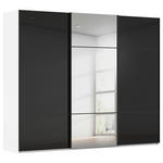 SCHWEBETÜRENSCHRANK  in Schwarz, Weiß  - Schwarz/Weiß, KONVENTIONELL, Glas/Holzwerkstoff (242/223/68cm) - Novel