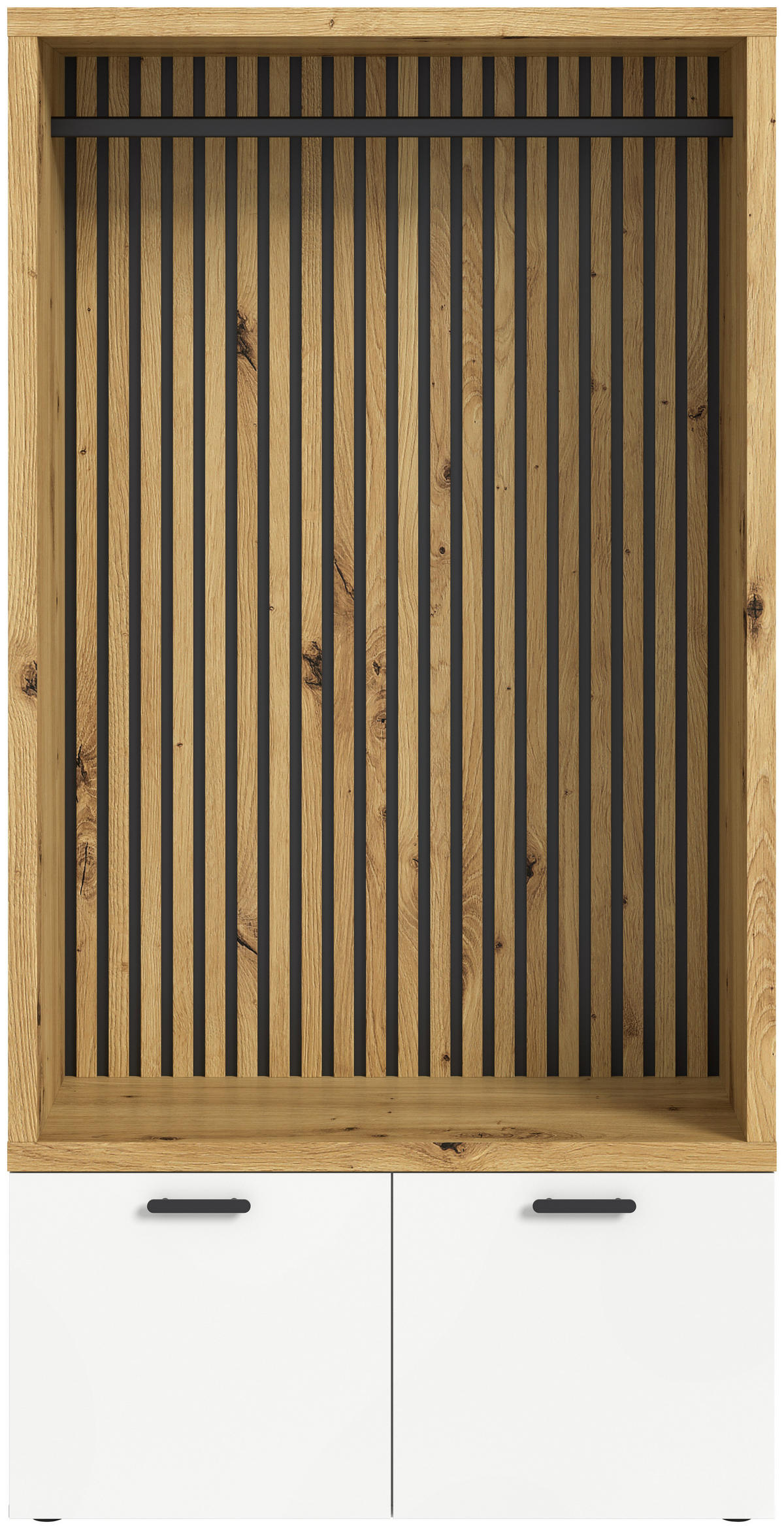 GARDEROBE  in 106/200/47 cm  - Weiss/Eiche Artisan, Modern, Holzwerkstoff (106/200/47cm) - Stylife
